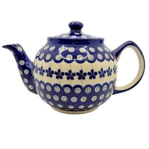 Boleslawiec Hand Crafted and Hand‎ Painted in Poland Tea Pot with Lid